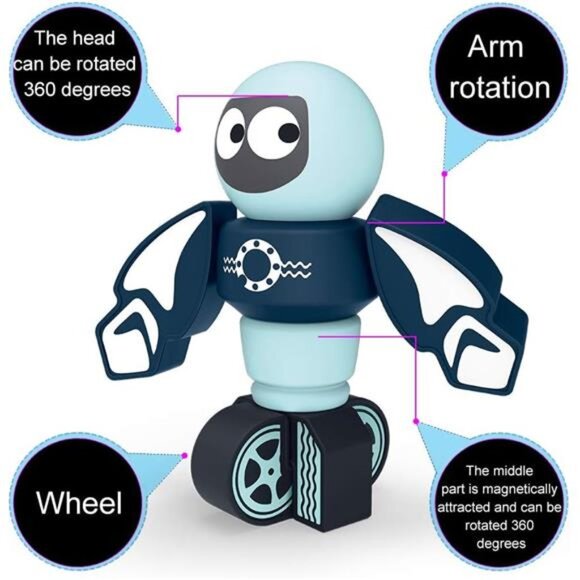 Magnetic Robots, 35PCS Magnetic Blocks Set for Kids - Picture 3 of 7